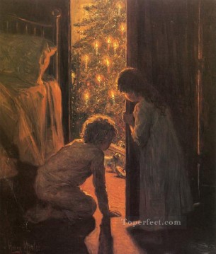 The Christmas Tree kids Oil Paintings
